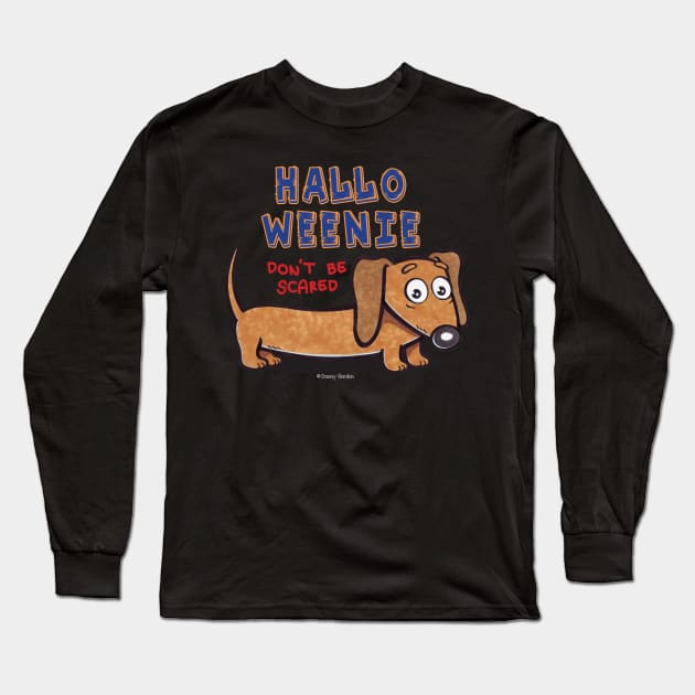 Halloweenie  Halloween Dachshund Long Sleeve T-Shirt by Danny Gordon Art